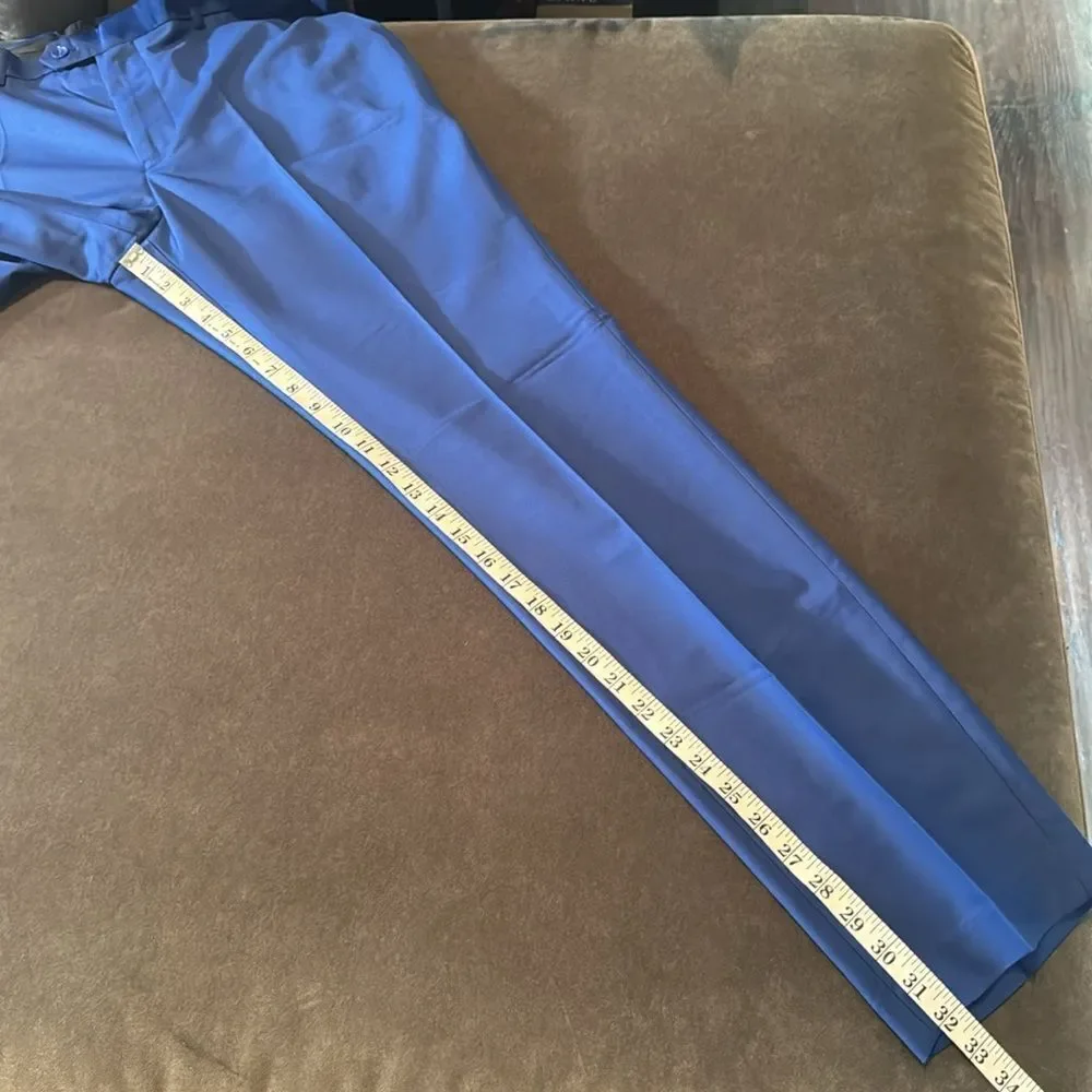 Men’s Mogu Blue 3 Piece Suit TwoButton Notched Lapel Size 40 Jacket 36 Pants NWT